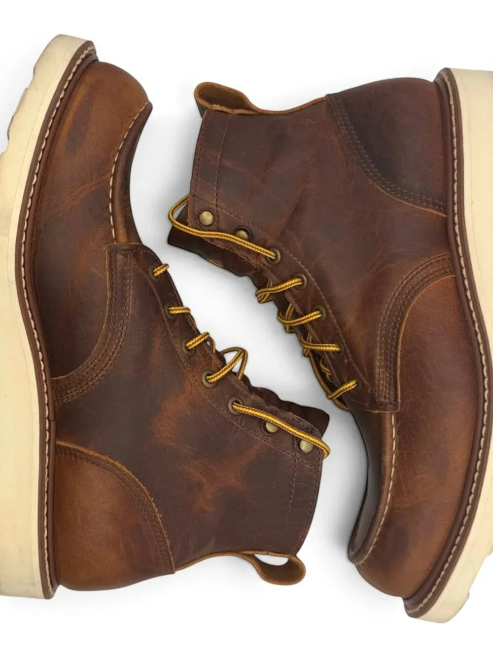Truman Boot Co Tobacco Snakebite Moc Toe Boots 9D Work Last